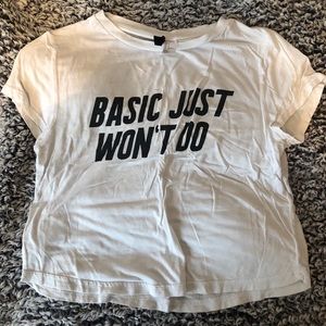 h&m crop graphic tee